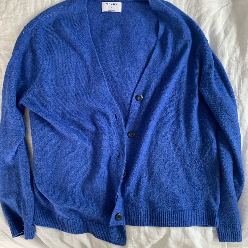 Super soft royal blue cardigan